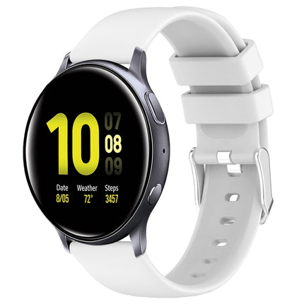 20mm Smooth Solid Color Silicone Watch Band