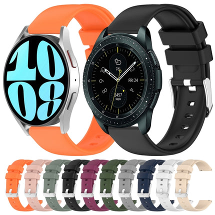 20mm Smooth Solid Color Silicone Watch Band