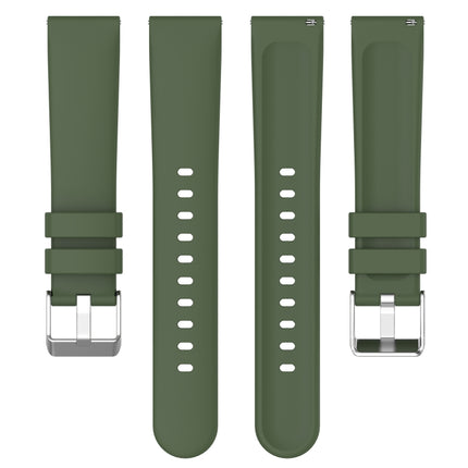 20mm Smooth Solid Color Silicone Watch Band