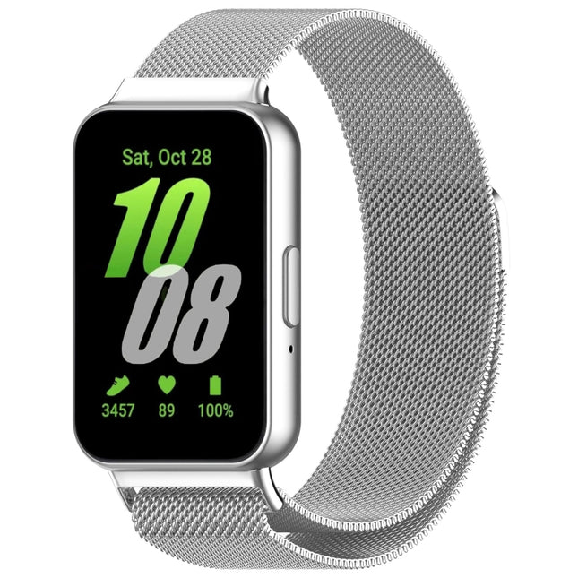For Samsung Galaxy Fit 3 Milanese Metal Steel Mesh Watch Band, Silver, Black, Gray, Pink, Starlight, Gold, Rose Gold - DealBuddy