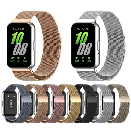 For Samsung Galaxy Fit 3 Milanese Metal Steel Mesh Watch Band, Silver, Black, Gray, Pink, Starlight, Gold, Rose Gold - DealBuddy
