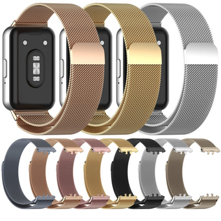 For Samsung Galaxy Fit 3 Milanese Metal Steel Mesh Watch Band, Silver, Black, Gray, Pink, Starlight, Gold, Rose Gold - DealBuddy