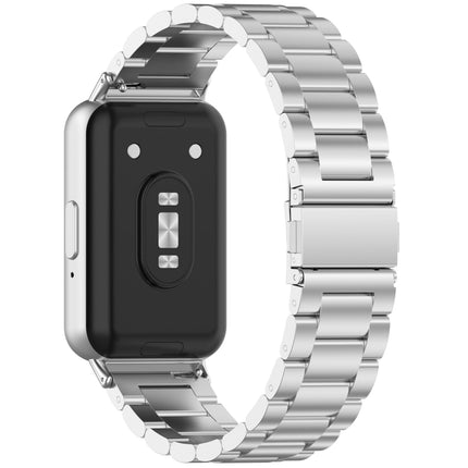 For Samsung Galaxy Fit 3 SM-R390 Three Bead Stainless Steel Metal Watch Band, Silver, Black, Gold, Rose Gold, Black+Red, Black+Pink, Black+Silver, Silver+Rose Gold, Silver+Gold, Silver+Black - DealBuddy