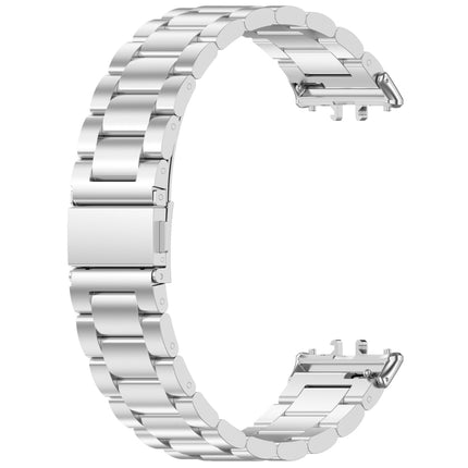 For Samsung Galaxy Fit 3 SM-R390 Three Bead Stainless Steel Metal Watch Band, Silver, Black, Gold, Rose Gold, Black+Red, Black+Pink, Black+Silver, Silver+Rose Gold, Silver+Gold, Silver+Black - DealBuddy