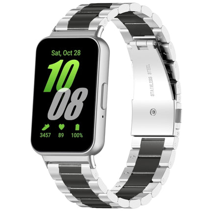 For Samsung Galaxy Fit 3 SM-R390 Three Bead Stainless Steel Metal Watch Band, Silver, Black, Gold, Rose Gold, Black+Red, Black+Pink, Black+Silver, Silver+Rose Gold, Silver+Gold, Silver+Black - DealBuddy