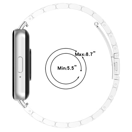 For Samsung Galaxy Fit 3 SM-R390 Three Bead Stainless Steel Metal Watch Band, Silver, Black, Gold, Rose Gold, Black+Red, Black+Pink, Black+Silver, Silver+Rose Gold, Silver+Gold, Silver+Black - DealBuddy