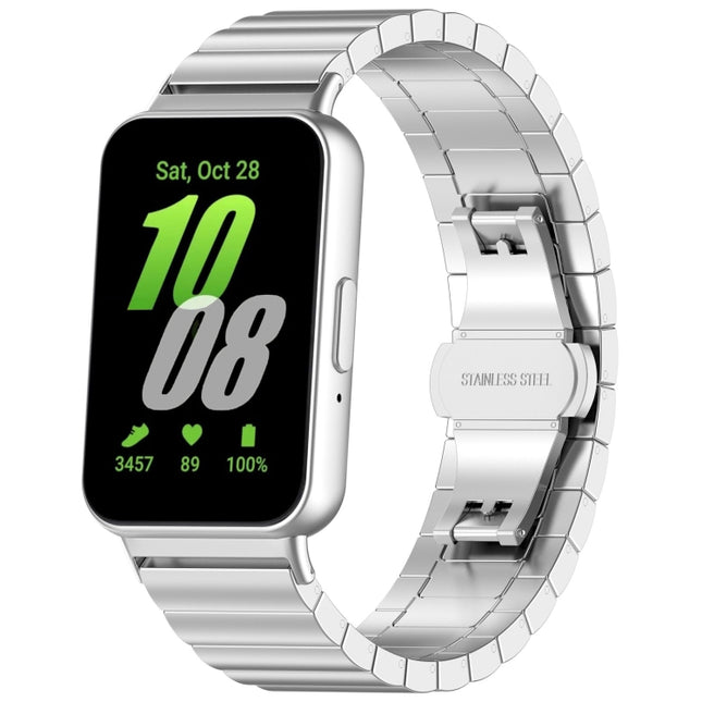 For Samsung Galaxy Fit 3 SM-R390 One Bead Stainless Steel Metal Watch Band