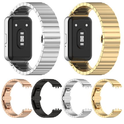 For Samsung Galaxy Fit 3 SM-R390 One Bead Stainless Steel Metal Watch Band, Silver, Black, Gold, Rose Gold - DealBuddy