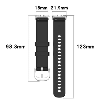 For Samsung Galaxy Fit 3 SM-R390 Metal Connector Liquid Glossy Silicone Watch Band, Black, Orange, Red, Dark Gray, Purple, Starlight, Dark Blue, Green, White, Light Pink - DealBuddy