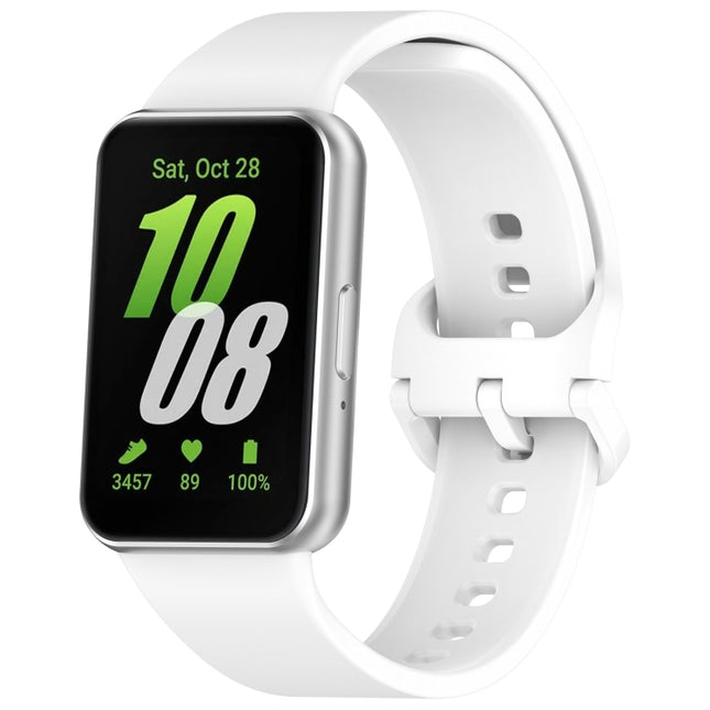 For Samsung Galaxy Fit 3 SM-R390 Solid Color Buckle Silicone Watch Band