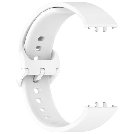 For Samsung Galaxy Fit 3 SM-R390 Solid Color Buckle Silicone Watch Band, White, Pink, Yellow, Orange, Red, Starlight, Wine Red, Sky Blue, Purple, Dark Green, Dark Blue, Black, Dark Gray, Gray Green - DealBuddy