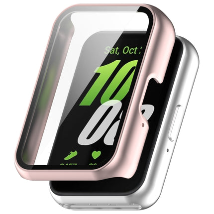 For Samsung Galaxy Fit 3 SM-R390 PC + Tempered Glass Film Integrated Watch Protective Case, Pink, Silver, Midnight Blue, Green, Black, Sakura Pink, Ink Blue, Pine Green, Ivory White, Transparent, Bright Black - DealBuddy