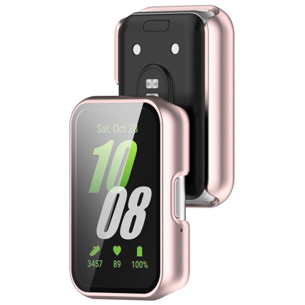 For Samsung Galaxy Fit 3 SM-R390 PC + Tempered Glass Film Integrated Watch Protective Case, Pink, Silver, Midnight Blue, Green, Black, Sakura Pink, Ink Blue, Pine Green, Ivory White, Transparent, Bright Black - DealBuddy