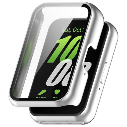 For Samsung Galaxy Fit 3 SM-R390 PC + Tempered Glass Film Integrated Watch Protective Case, Pink, Silver, Midnight Blue, Green, Black, Sakura Pink, Ink Blue, Pine Green, Ivory White, Transparent, Bright Black - DealBuddy