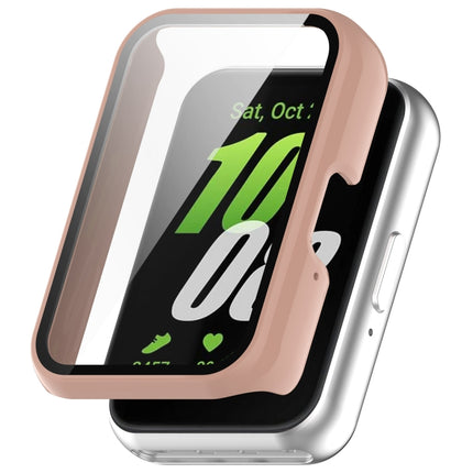For Samsung Galaxy Fit 3 SM-R390 PC + Tempered Glass Film Integrated Watch Protective Case, Pink, Silver, Midnight Blue, Green, Black, Sakura Pink, Ink Blue, Pine Green, Ivory White, Transparent, Bright Black - DealBuddy