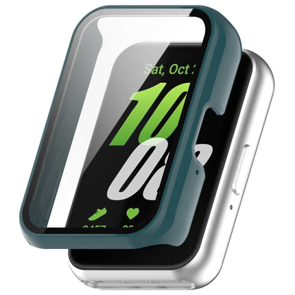 For Samsung Galaxy Fit 3 SM-R390 PC + Tempered Glass Film Integrated Watch Protective Case, Pink, Silver, Midnight Blue, Green, Black, Sakura Pink, Ink Blue, Pine Green, Ivory White, Transparent, Bright Black - DealBuddy