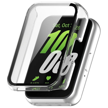 For Samsung Galaxy Fit 3 SM-R390 PC + Tempered Glass Film Integrated Watch Protective Case, Pink, Silver, Midnight Blue, Green, Black, Sakura Pink, Ink Blue, Pine Green, Ivory White, Transparent, Bright Black - DealBuddy
