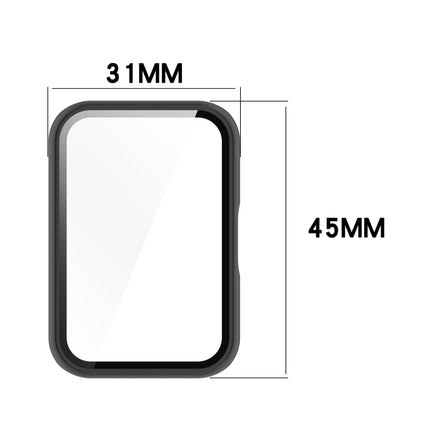 For Samsung Galaxy Fit 3 SM-R390 PC + Tempered Glass Film Integrated Watch Protective Case, Pink, Silver, Midnight Blue, Green, Black, Sakura Pink, Ink Blue, Pine Green, Ivory White, Transparent, Bright Black - DealBuddy