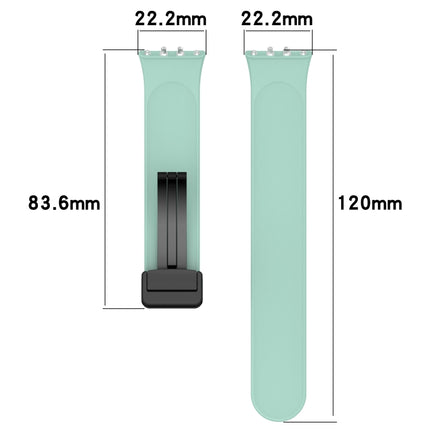 For Samsung Galaxy Fit 3 SM-R390 Magnetic Folding Buckle Silicone Watch Band, Wine Red, Dark Gray, Orange, Black, Midnight Blue, Dark Green, Green, Starlight, Pink, White - DealBuddy