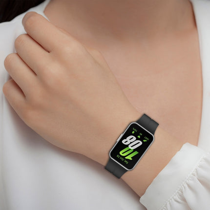 For Samsung Galaxy Fit 3 SM-R390 Magnetic Folding Buckle Silicone Watch Band, Wine Red, Dark Gray, Orange, Black, Midnight Blue, Dark Green, Green, Starlight, Pink, White - DealBuddy