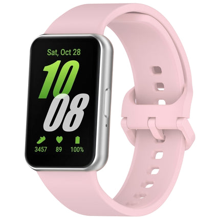For Samsung Galaxy Fit 3 Solid Color Colorful Buckle Silicone Watch Band