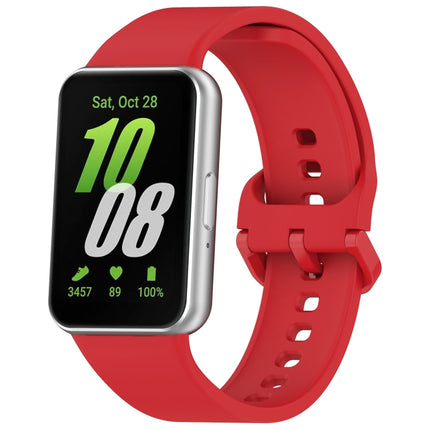For Samsung Galaxy Fit 3 Solid Color Colorful Buckle Silicone Watch Band
