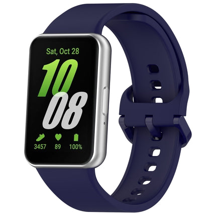 For Samsung Galaxy Fit 3 Solid Color Colorful Buckle Silicone Watch Band