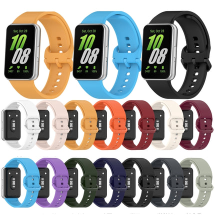 For Samsung Galaxy Fit 3 Solid Color Colorful Buckle Silicone Watch Band, Black, White, Sky Blue, Gray, Orange, Pink, Red, Yellow, Gray Green, Wine Red, Dark Blue, Purple - DealBuddy