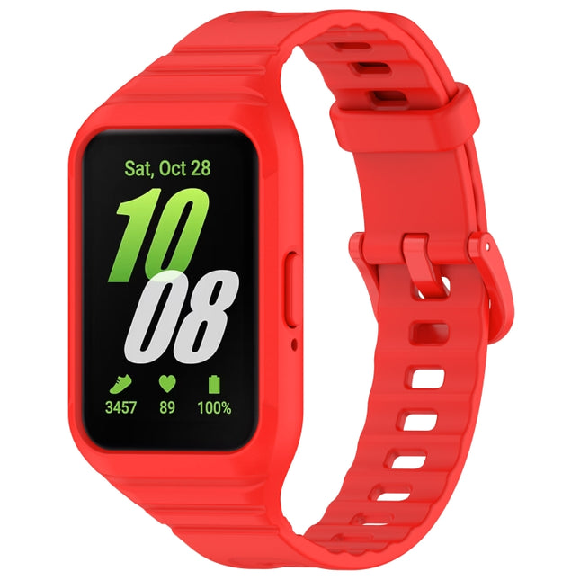 For Samsung Galaxy Fit 3 Integrated TPU Watch Band, Red, Black, White, Orange, Beige, Pink, Cyan, Sky Blue, Dark Green, Dark Blue, Green, Purple - DealBuddy