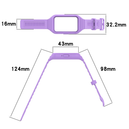 For Samsung Galaxy Fit 3 Integrated TPU Watch Band, Red, Black, White, Orange, Beige, Pink, Cyan, Sky Blue, Dark Green, Dark Blue, Green, Purple - DealBuddy