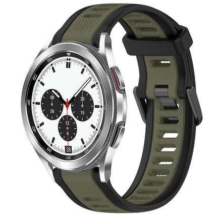 20mm Two Color Textured Silicone Watch Band, For Samsung  Galaxy Watch 4 Classic 42mm, For Samsung Galaxy Watch Active 2 44mm, For Samsung Galaxy Watch Active 2 40mm, For Samsung Galaxy Watch 42mm - DealBuddy