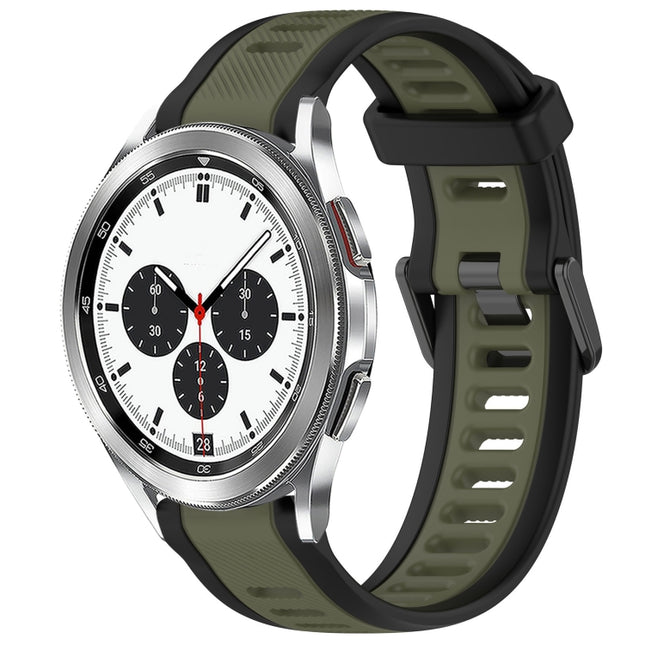 20mm Two Color Textured Silicone Watch Band, For Samsung  Galaxy Watch 4 Classic 42mm, For Samsung Galaxy Watch Active 2 44mm, For Samsung Galaxy Watch Active 2 40mm, For Samsung Galaxy Watch 42mm - DealBuddy