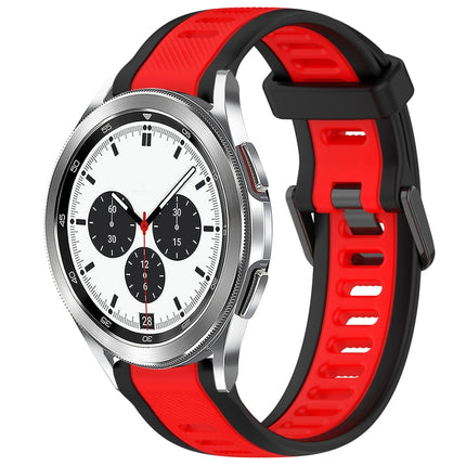 20mm Two Color Textured Silicone Watch Band, For Samsung  Galaxy Watch 4 Classic 42mm, For Samsung Galaxy Watch Active 2 44mm, For Samsung Galaxy Watch Active 2 40mm, For Samsung Galaxy Watch 42mm - DealBuddy