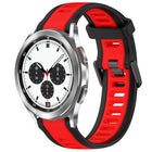 20mm Two Color Textured Silicone Watch Band, For Samsung  Galaxy Watch 4 Classic 42mm, For Samsung Galaxy Watch Active 2 44mm, For Samsung Galaxy Watch Active 2 40mm, For Samsung Galaxy Watch 42mm - DealBuddy