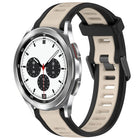 20mm Two Color Textured Silicone Watch Band, For Samsung  Galaxy Watch 4 Classic 42mm, For Samsung Galaxy Watch Active 2 44mm, For Samsung Galaxy Watch Active 2 40mm, For Samsung Galaxy Watch 42mm - DealBuddy
