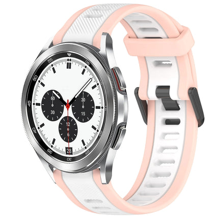 20mm Two Color Textured Silicone Watch Band, For Samsung  Galaxy Watch 4 Classic 42mm, For Samsung Galaxy Watch Active 2 44mm, For Samsung Galaxy Watch Active 2 40mm, For Samsung Galaxy Watch 42mm - DealBuddy