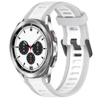 20mm Two Color Textured Silicone Watch Band, For Samsung  Galaxy Watch 4 Classic 42mm, For Samsung Galaxy Watch Active 2 44mm, For Samsung Galaxy Watch Active 2 40mm, For Samsung Galaxy Watch 42mm - DealBuddy