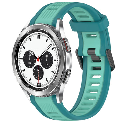 20mm Two Color Textured Silicone Watch Band, For Samsung  Galaxy Watch 4 Classic 42mm, For Samsung Galaxy Watch Active 2 44mm, For Samsung Galaxy Watch Active 2 40mm, For Samsung Galaxy Watch 42mm - DealBuddy