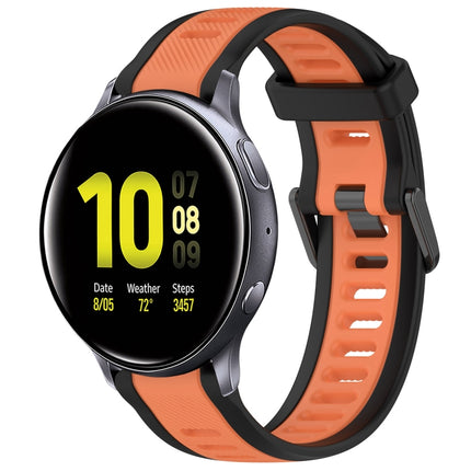 20mm Two Color Textured Silicone Watch Band, For Samsung  Galaxy Watch 4 Classic 42mm, For Samsung Galaxy Watch Active 2 44mm, For Samsung Galaxy Watch Active 2 40mm, For Samsung Galaxy Watch 42mm - DealBuddy