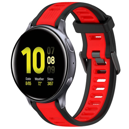 20mm Two Color Textured Silicone Watch Band, For Samsung  Galaxy Watch 4 Classic 42mm, For Samsung Galaxy Watch Active 2 44mm, For Samsung Galaxy Watch Active 2 40mm, For Samsung Galaxy Watch 42mm - DealBuddy