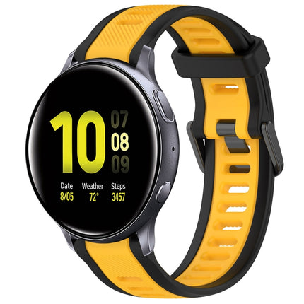 20mm Two Color Textured Silicone Watch Band, For Samsung  Galaxy Watch 4 Classic 42mm, For Samsung Galaxy Watch Active 2 44mm, For Samsung Galaxy Watch Active 2 40mm, For Samsung Galaxy Watch 42mm - DealBuddy