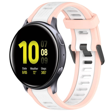 20mm Two Color Textured Silicone Watch Band, For Samsung  Galaxy Watch 4 Classic 42mm, For Samsung Galaxy Watch Active 2 44mm, For Samsung Galaxy Watch Active 2 40mm, For Samsung Galaxy Watch 42mm - DealBuddy