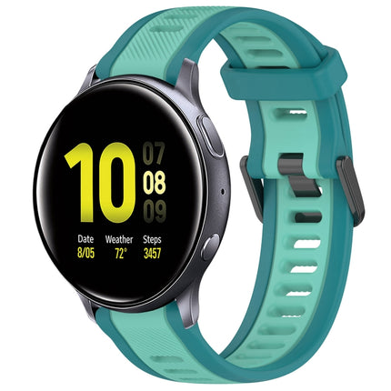 20mm Two Color Textured Silicone Watch Band, For Samsung  Galaxy Watch 4 Classic 42mm, For Samsung Galaxy Watch Active 2 44mm, For Samsung Galaxy Watch Active 2 40mm, For Samsung Galaxy Watch 42mm - DealBuddy