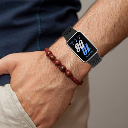 For Samsung Galaxy Fit 3 Hole Style Magnetic Folding Buckle Silicone Watch Band