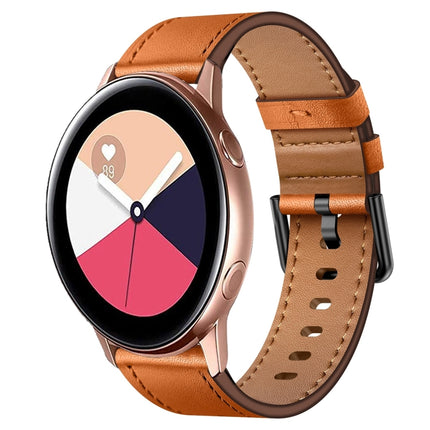 20mm SX Connector Metal Button Switch Leather Watch Band, For Samsung Galaxy Watch 5, For Samsung Galaxy Watch 5 Pro, For Samsung Galaxy Watch 4, For Samsung Galaxy Gear Sport, For Samsung Galaxy Watch 3 41mm, For Samsung Galaxy Watch Active           ... - DealBuddy