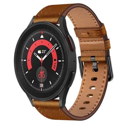 20mm SX Connector Metal Button Switch Leather Watch Band, For Samsung Galaxy Watch 5, For Samsung Galaxy Watch 5 Pro, For Samsung Galaxy Watch 4, For Samsung Galaxy Gear Sport, For Samsung Galaxy Watch 3 41mm, For Samsung Galaxy Watch Active           ... - DealBuddy