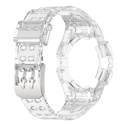 For Samsung Galaxy Watch FE / Watch6 / Watch6 Classic Armored TPU Integrated Watch Band, Transparent White, Transparent Black, Transparent Pink, Transparent Blue, Transparent Orange, Transparent Green, Black, Blue, Red, Pink, Ivory White, Coffee, Orange - DealBuddy