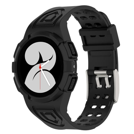 For Samsung Galaxy Watch FE / Watch6 / Watch6 Classic Armored TPU Integrated Watch Band, Transparent White, Transparent Black, Transparent Pink, Transparent Blue, Transparent Orange, Transparent Green, Black, Blue, Red, Pink, Ivory White, Coffee, Orange - DealBuddy