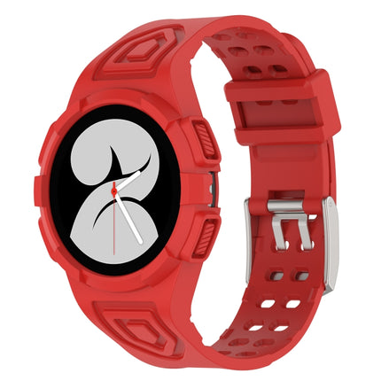 For Samsung Galaxy Watch FE / Watch6 / Watch6 Classic Armored TPU Integrated Watch Band, Transparent White, Transparent Black, Transparent Pink, Transparent Blue, Transparent Orange, Transparent Green, Black, Blue, Red, Pink, Ivory White, Coffee, Orange - DealBuddy