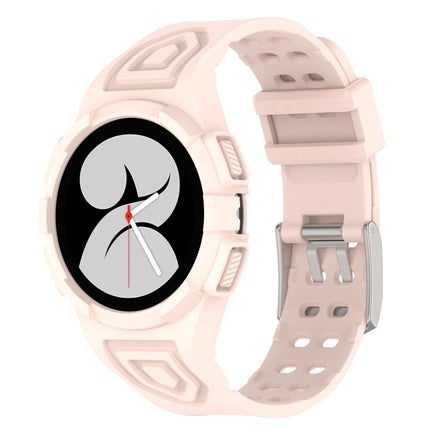 For Samsung Galaxy Watch FE / Watch6 / Watch6 Classic Armored TPU Integrated Watch Band, Transparent White, Transparent Black, Transparent Pink, Transparent Blue, Transparent Orange, Transparent Green, Black, Blue, Red, Pink, Ivory White, Coffee, Orange - DealBuddy